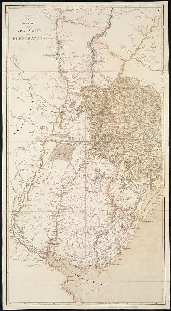 1806 A Map Of Part Of The Viceroyalty Of Buenos Ayres, By Aaron 