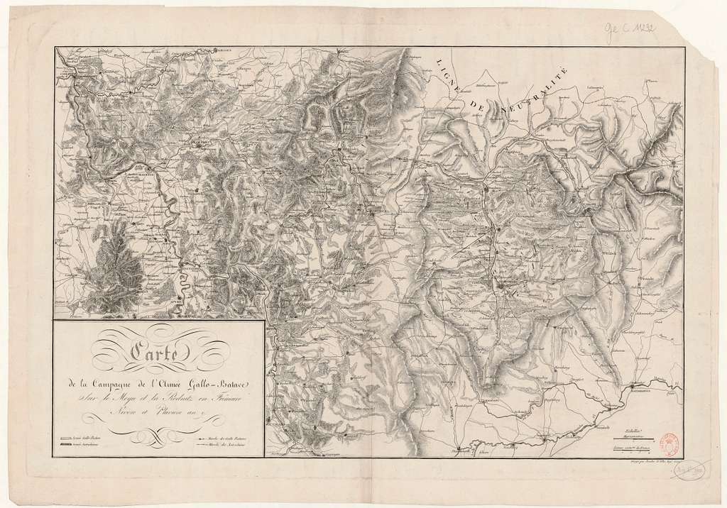 Carte de la campagne de l'armée gallo-batave sur le Meyn et la Rednitz ...