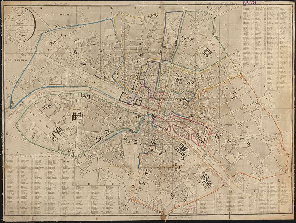 Plan De La Ville De Paris Nouvellement Dressé - Norman B. Leventhal Map ...