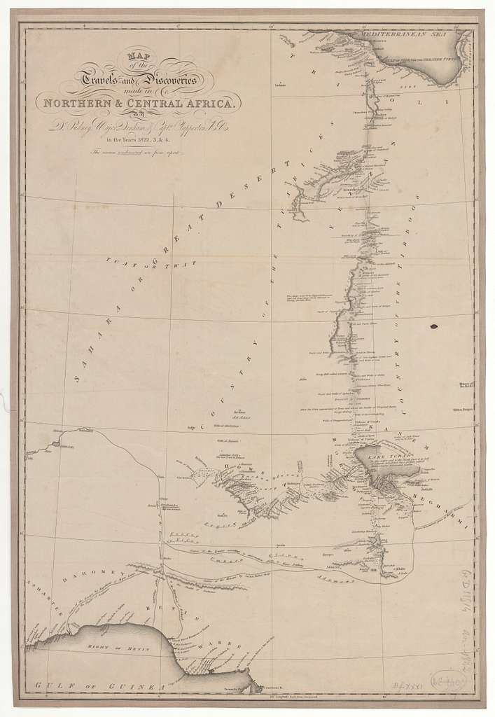 Map of the travels and discoveries made in northern and central Africa ...