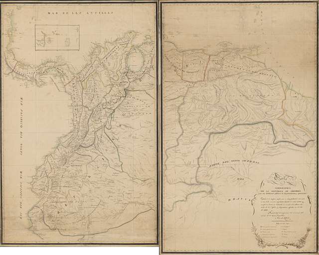 Carta corográfica de la Gran Colombia 1825 - PICRYL Public Domain Search