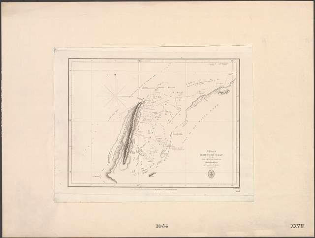 Admiralty Chart No 1054 A plan of Exmouth Gulf on the north west coast ...