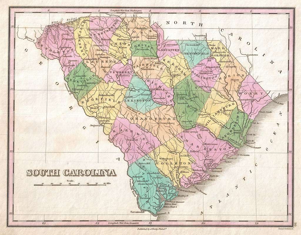 Louisiana Mississippi Alabama - Finley 1827