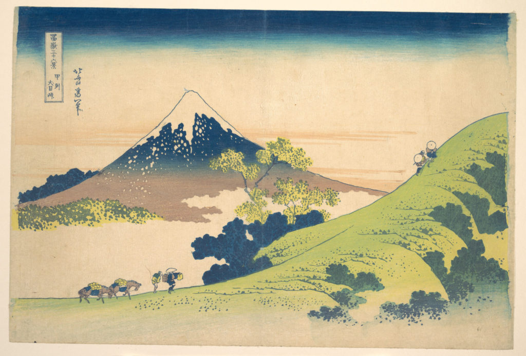 Katsushika Hokusai, Mishima Pass in Kai Province (Kōshū Mishima goe), from  the series Thirty-six Views of Mount Fuji (Fugaku sanjūrokkei, Japan, Edo  period (1615–1868)