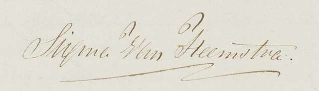 Handtekening Mr. Age Tjepke Ruurd baron Sixma van Heemstra (1801 - 1862 ...