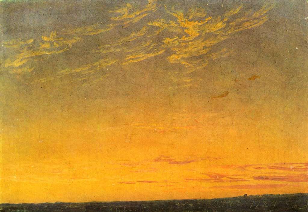 sunset caspar david friedrich