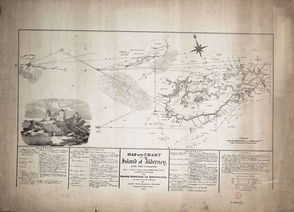 Map And Chart Of The Island Of Alderney And The Caskets Rmg F0428 7df933 1024 