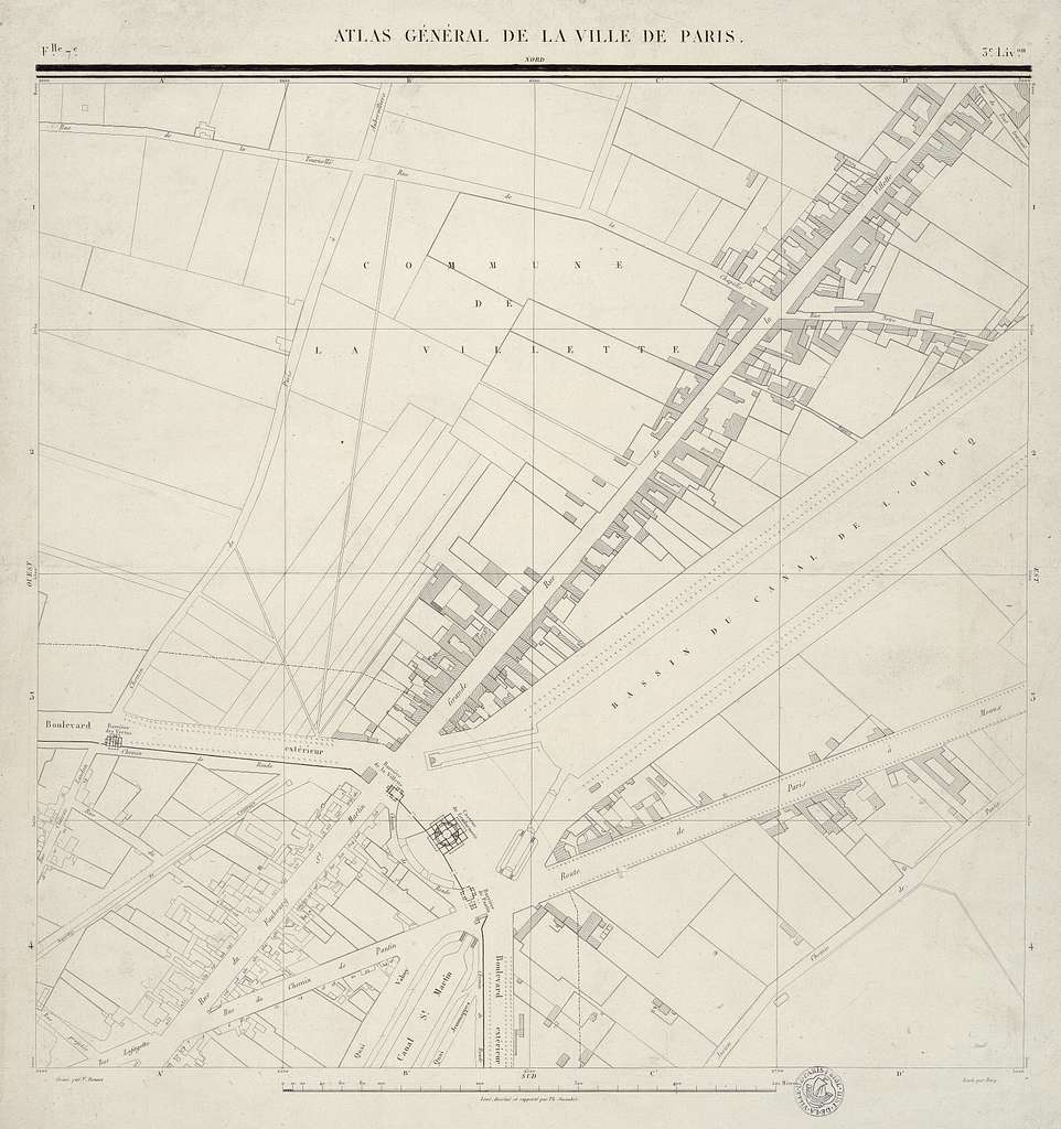 Atlas de Jacoubet - 07. Barrière de la Villette et ses environs - BHVP ...