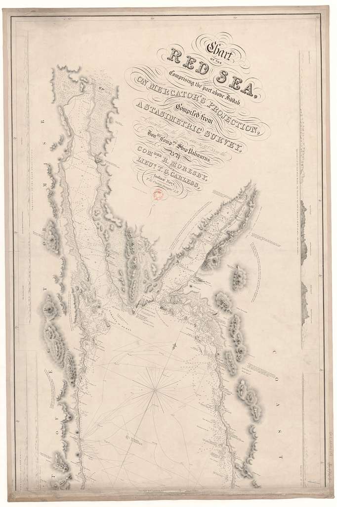 Chart of the Red Sea comprising the part above Jiddah - compiled from a ...