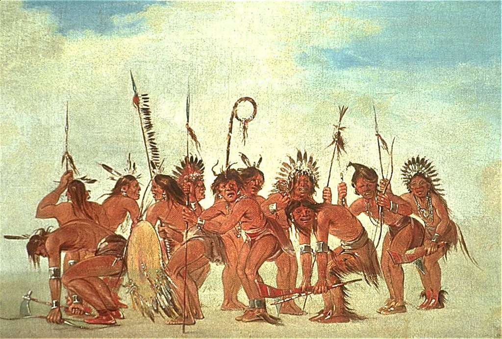 Braves' Dance, Ojibwa by George Catlin