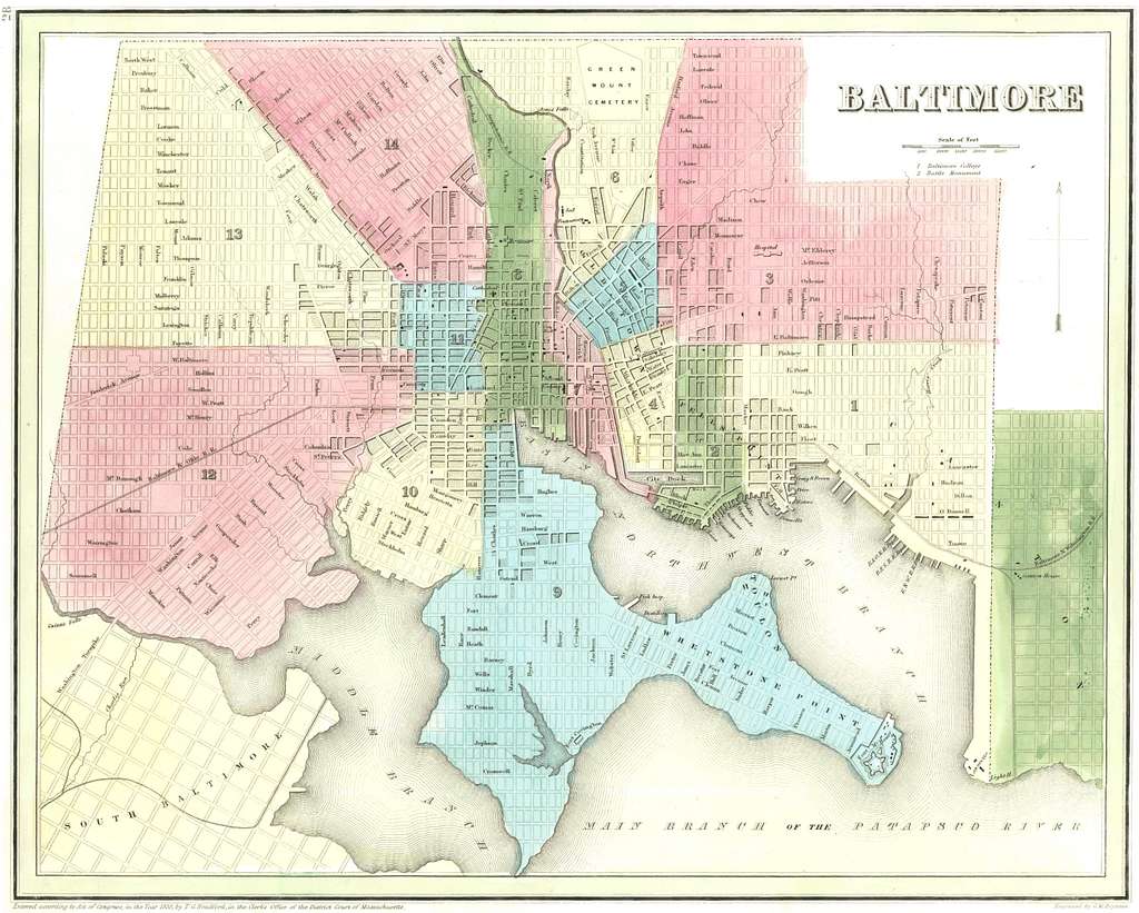 Baltimore Street Map 1838 C3a8d5 1024 
