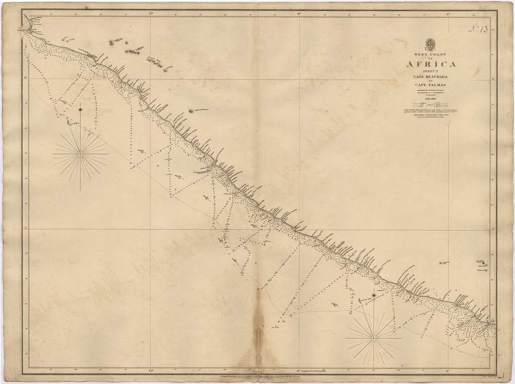 Admiralty Chart No 1365 Cape Mesurada to Cape Palmas, Published