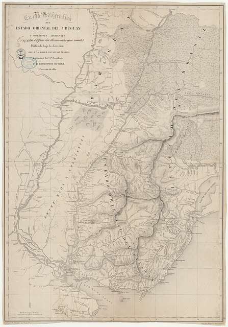 Carta geografica del Estado oriental del Uruguay y posesiones ...