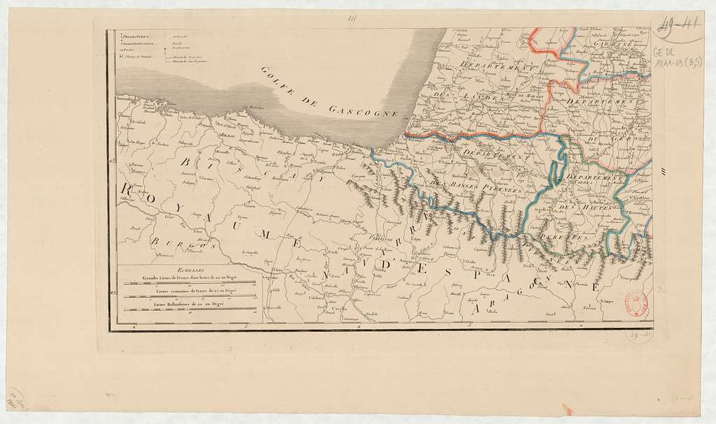 Nouvelle carte de France divisée en 86 départemens (sic) d'après les ...