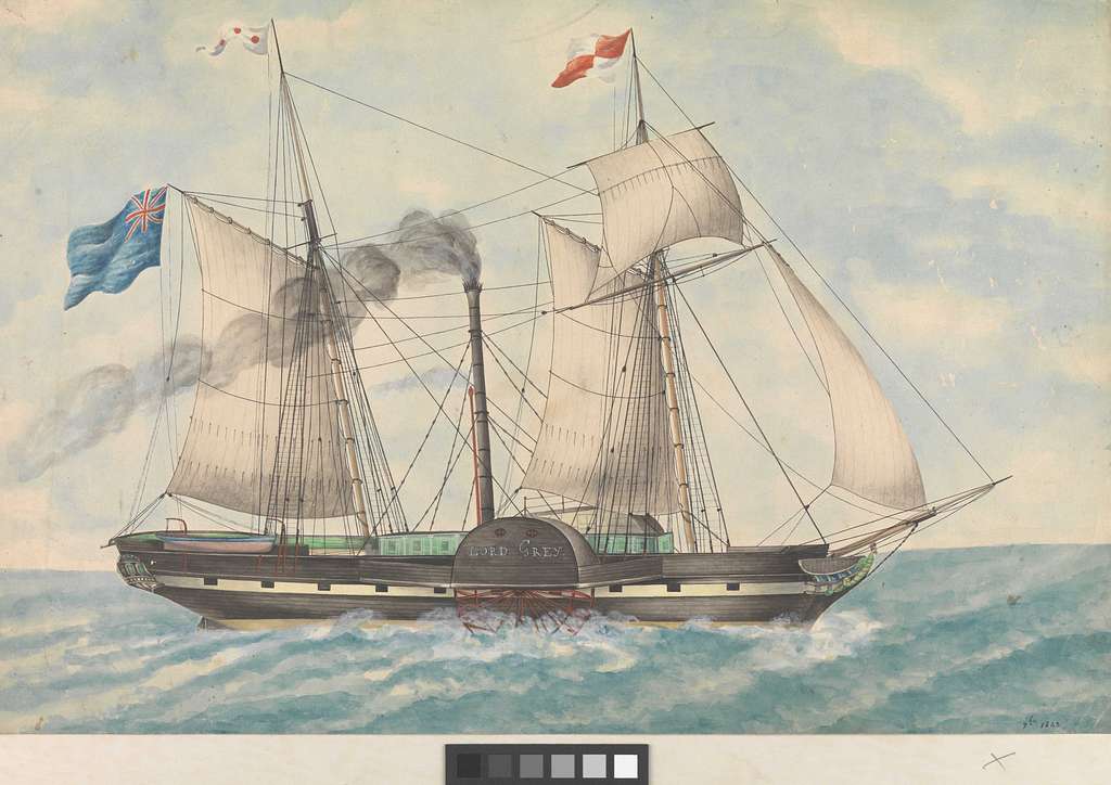 Image of Paddle Steamer City of Troy Citizens Line Troy and Saratoga by  Currier, N. (1813-88) and Ives, J.M. (1824-95)