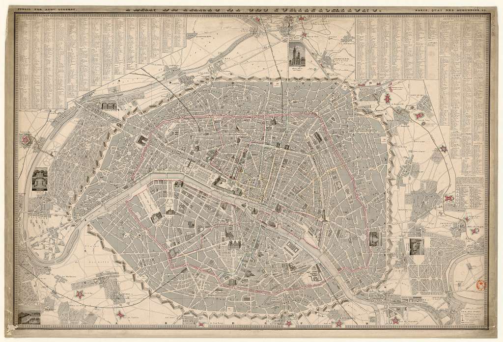 Plan de Paris et ses fortifications - dessiné par Maillard ; et A ...