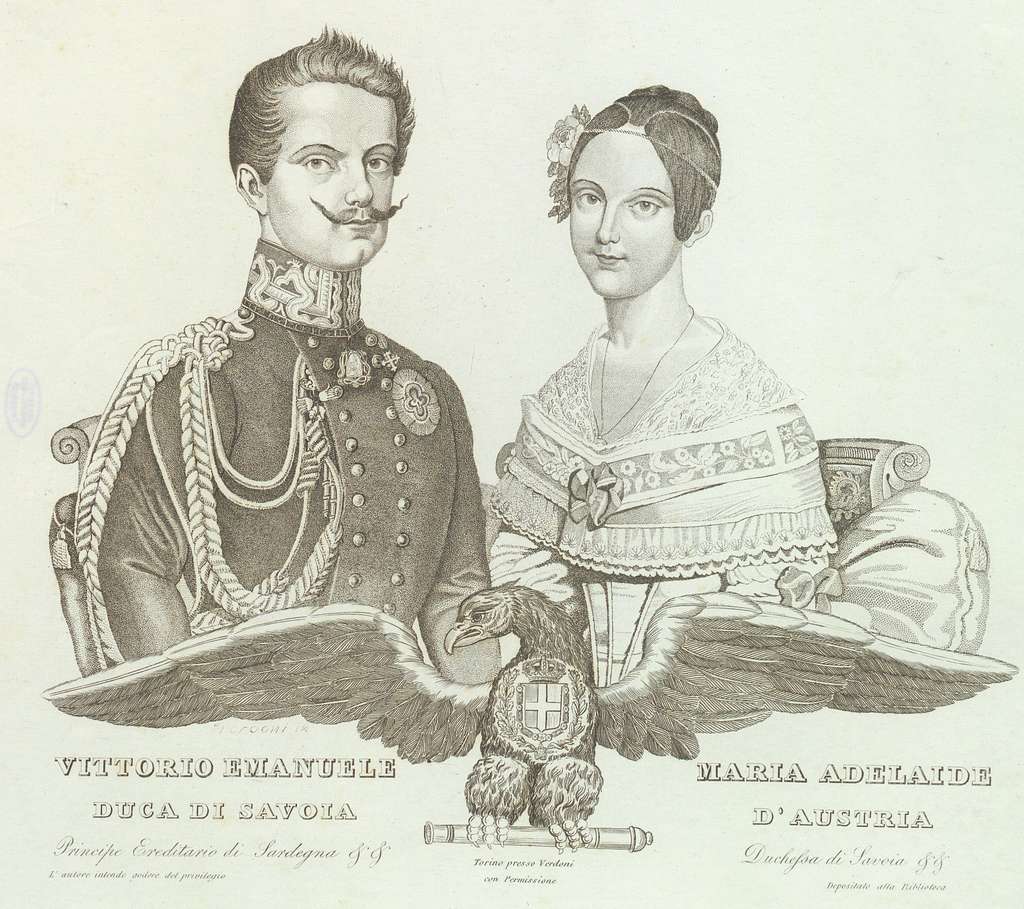 Ritratto Di Vittorio Emanuele Duca Di Savoia E Maria Adelaide D’Austria ...