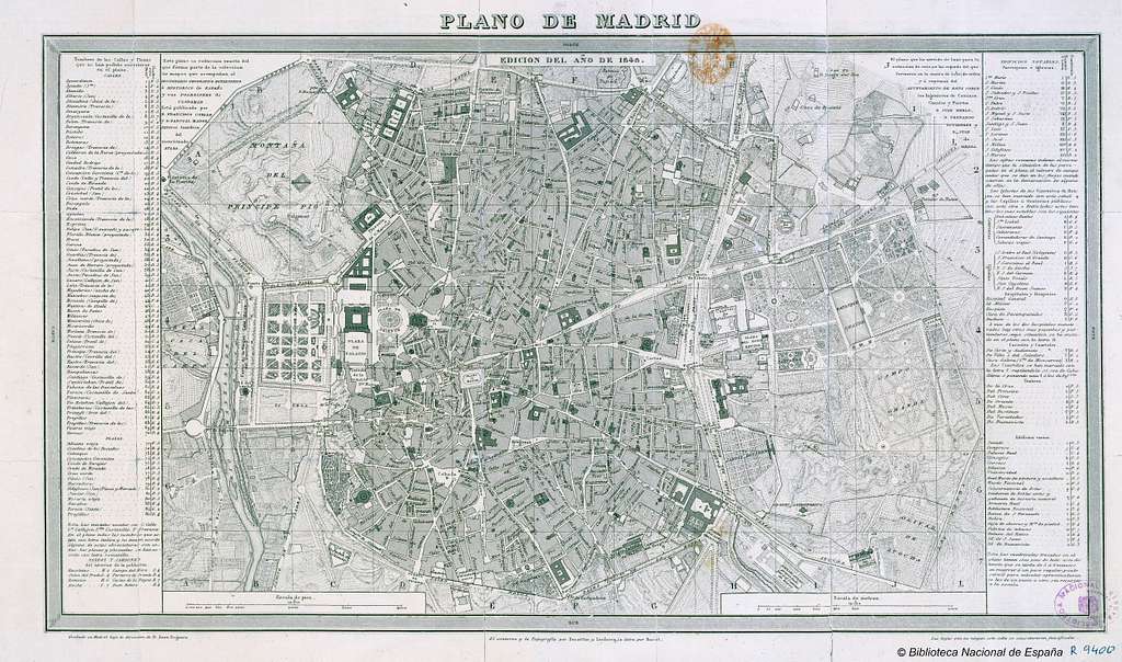 Plano de Madrid, 1848, de Francisco Coello - PICRYL - Public Domain ...