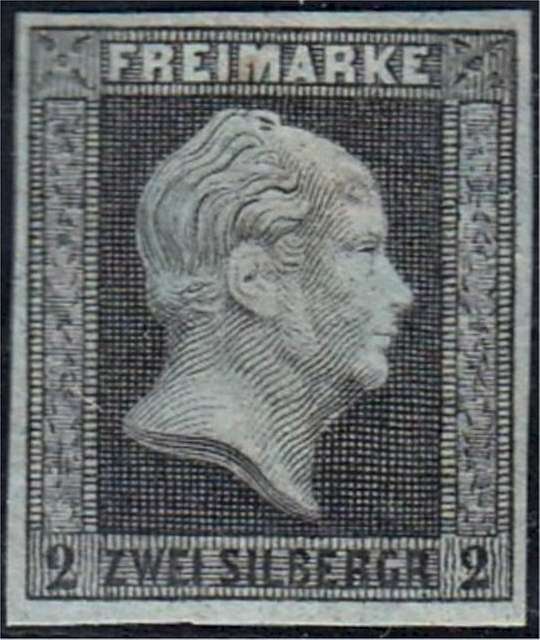 Prussia 1850 stamp Mi 3 Public domain print PICRYL Public