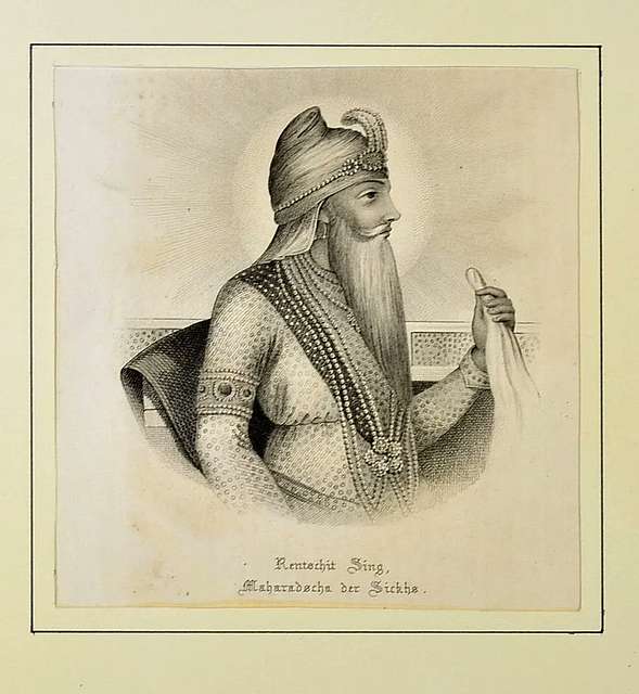Portrait of Maharaja Ranjit Singh (1780-1839) founder of the Sikh Empire,  Stock Photo, Picture And Rights Managed Image. Pic. IAM-WHA-077-0562 |  agefotostock
