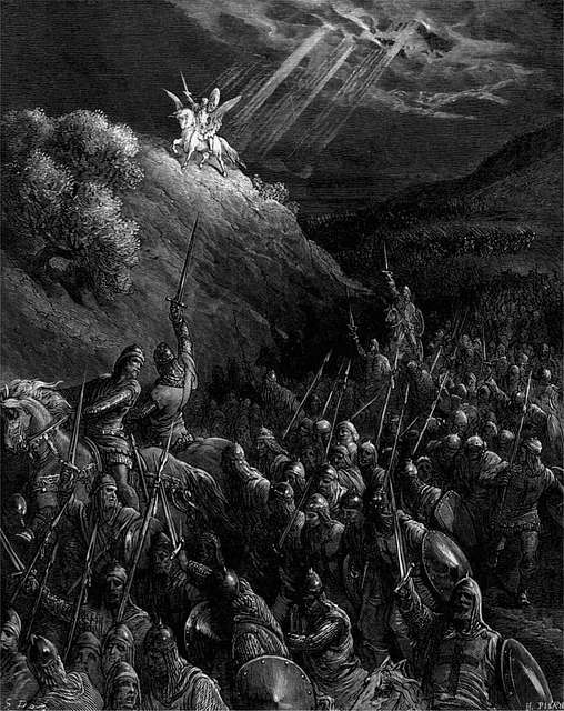 Gustave Doré - Apparition of Saint George on the Mount of Olives ...