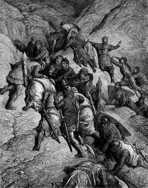Gustave Doré - The Crusaders Cross Mount Taurus - PICRYL - Public ...