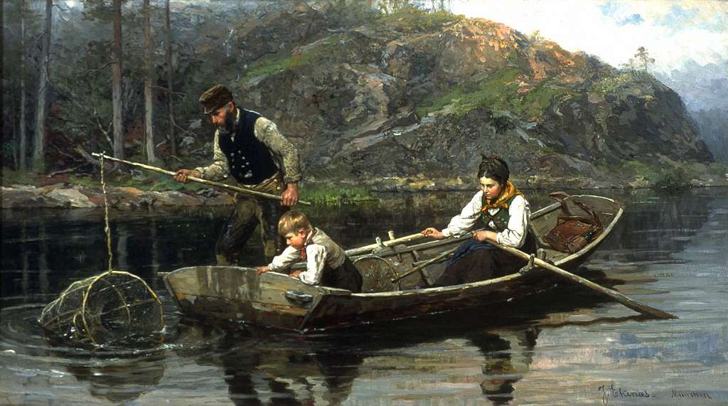 Young girl and two men fishing from boat - PICRYL - Public Domain Media  Search Engine Public Domain Search