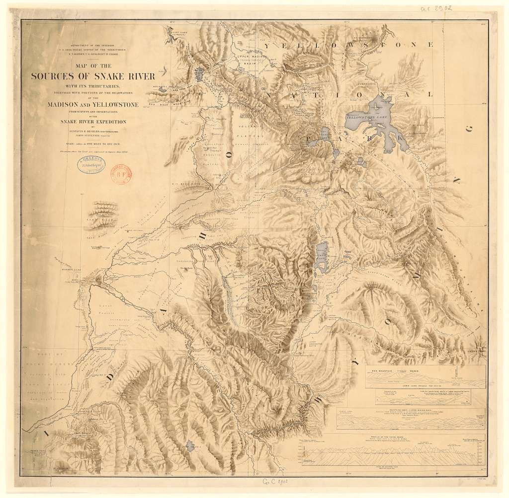 Map of Snake River with its tributaries together with portions of the ...