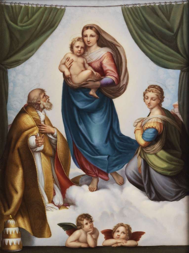 Porzellanbild Sixtinische Madonna 19Jh - PICRYL - Public Domain Media ...