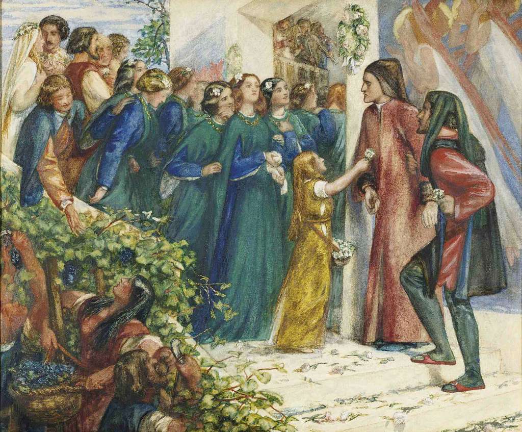 Dante Gabriel Rossetti Beatrice Meeting Dante at a Marriage Feast