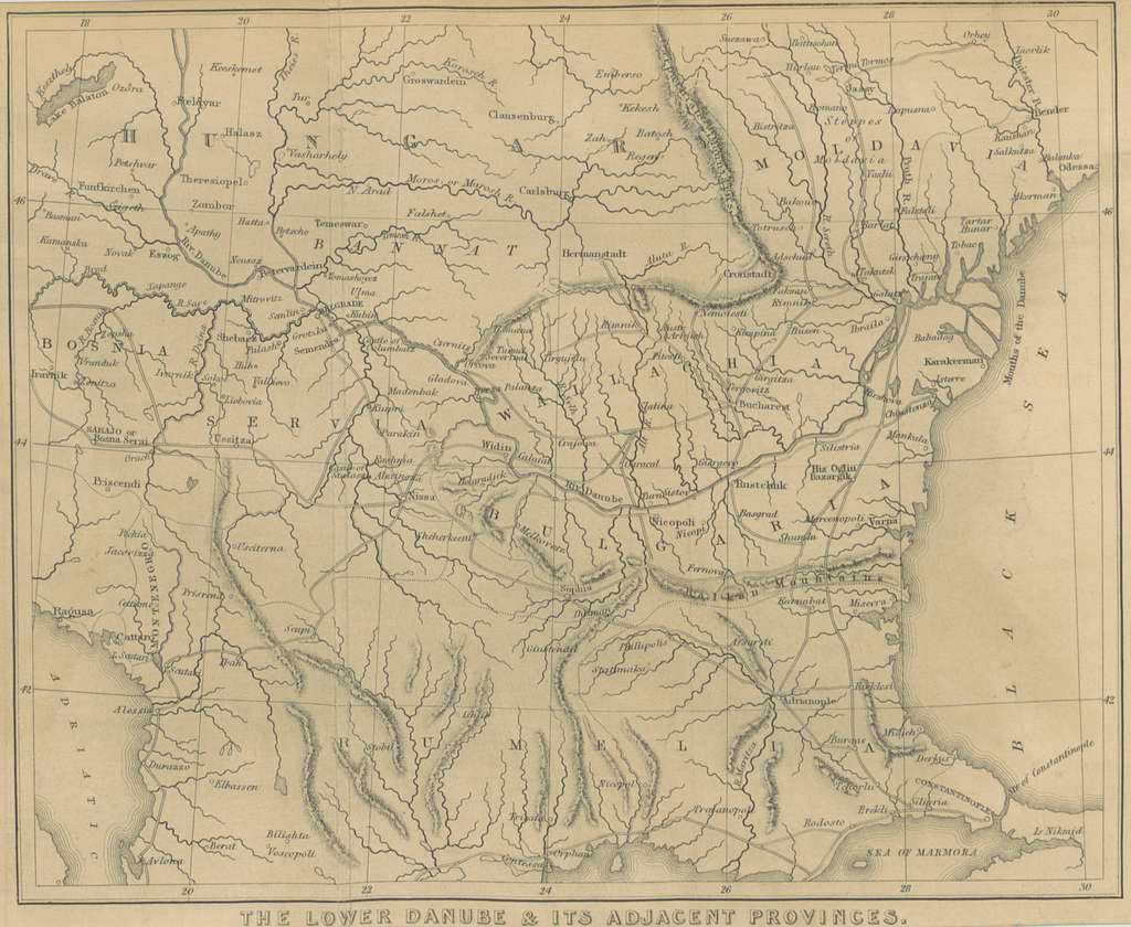 (1853) MAP OF LOWER DANUBIA - Public domain old map - PICRYL - Public ...