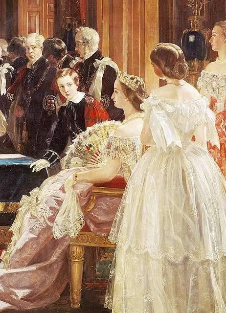 Empress Eugenie with Prince of Wales and Princess Royal - PICRYL