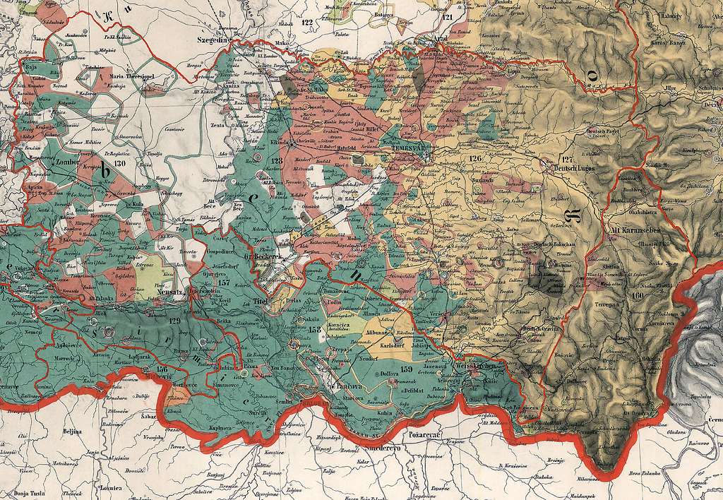 Map of Vojvodina 1867-1992