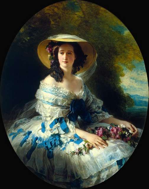 Empress Eugenie 1854 - Public domain portrait painting - PICRYL