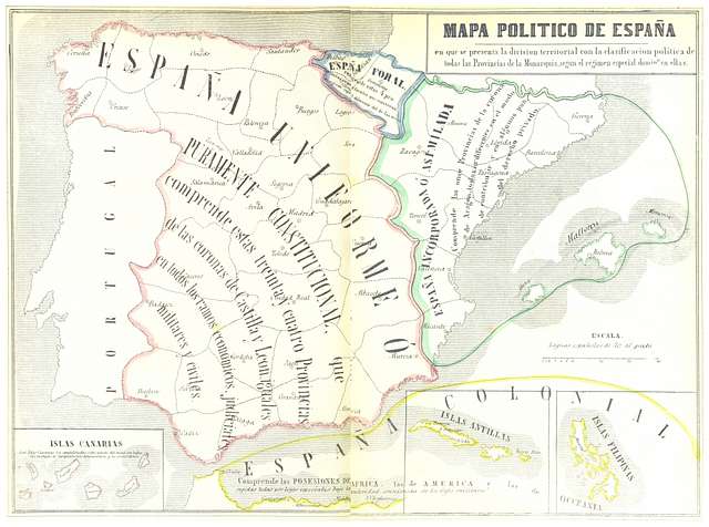 T.V.(1857) - (7) MAPA POLITICO DE ESPAÑA - PICRYL - Public Domain Media ...