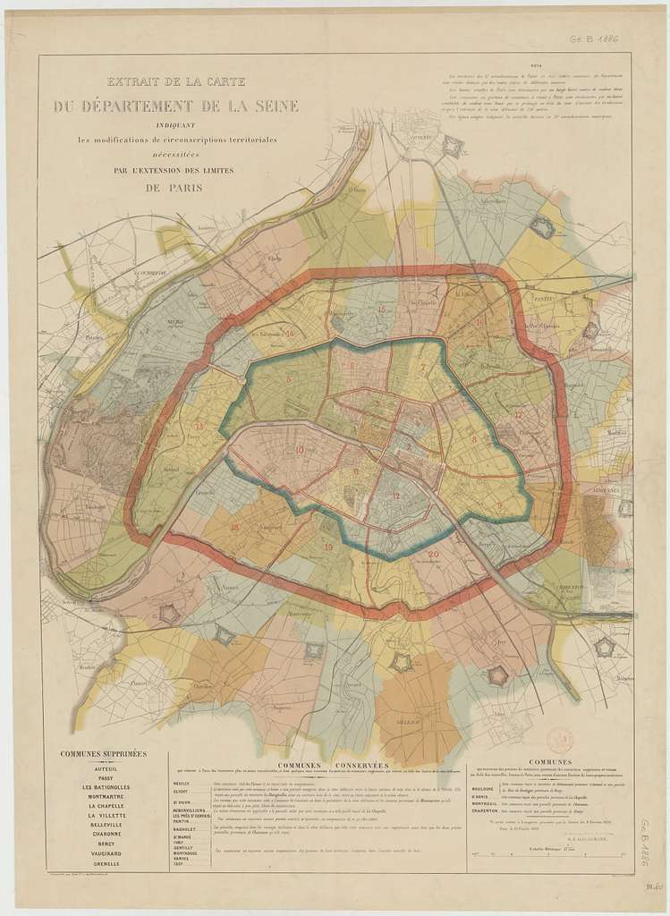 1900 Fontainebleau near Paris, France map. Antique. Château de  Fontainebleau.