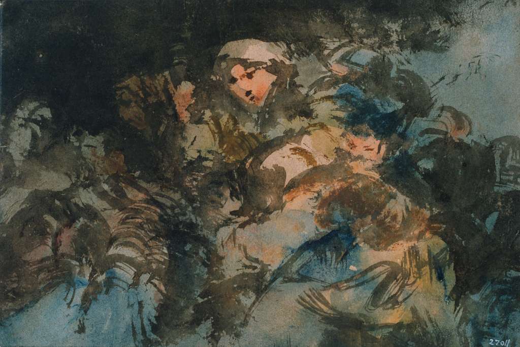 Scene Of Witchcraft, Oil On Panel By Eugénio Lucas Velasquez