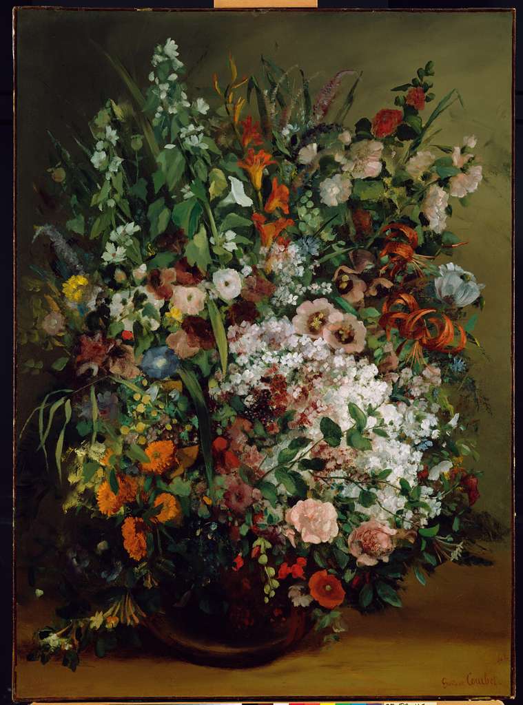 gustave courbet still life of flowers