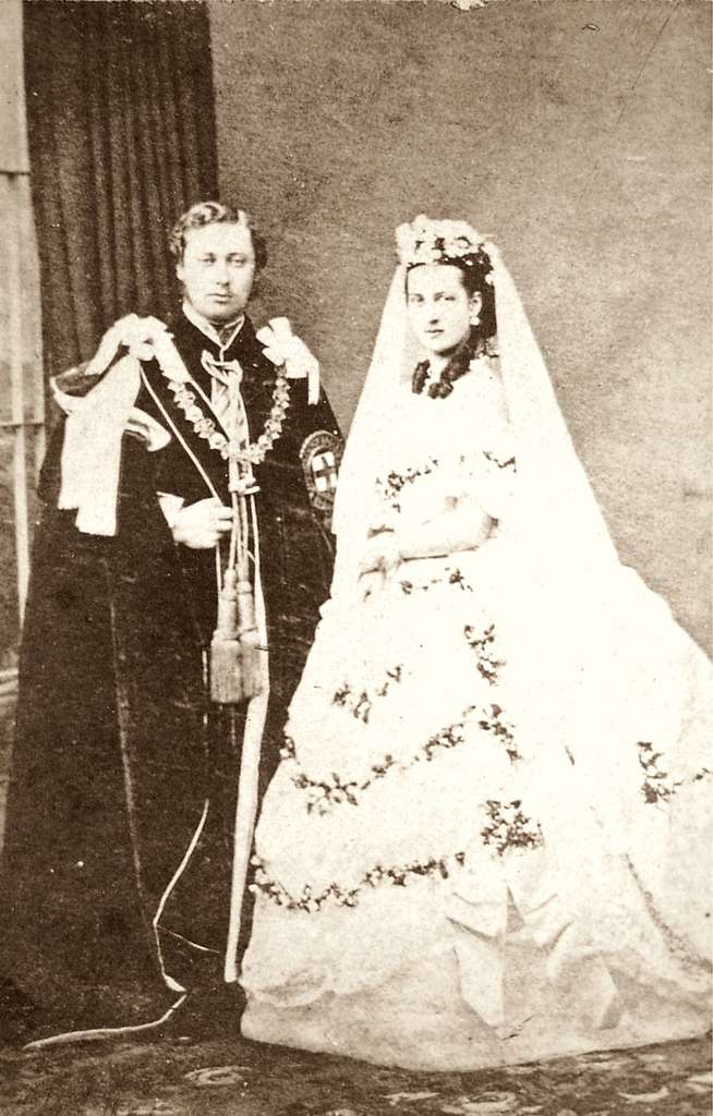 Empress Eugenie with Prince of Wales and Princess Royal - PICRYL