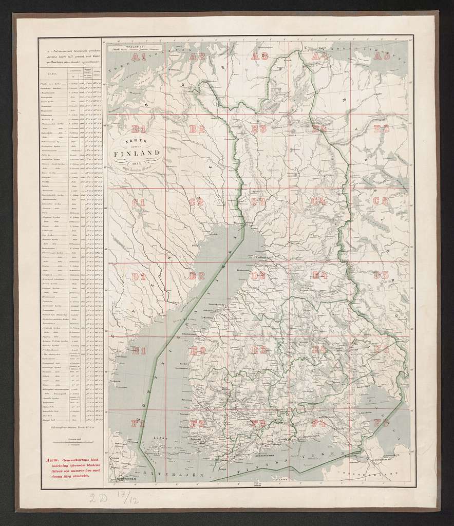 General map of the Grand Duchy of Finland 1863 Sheet 16 - PICRYL Public ...