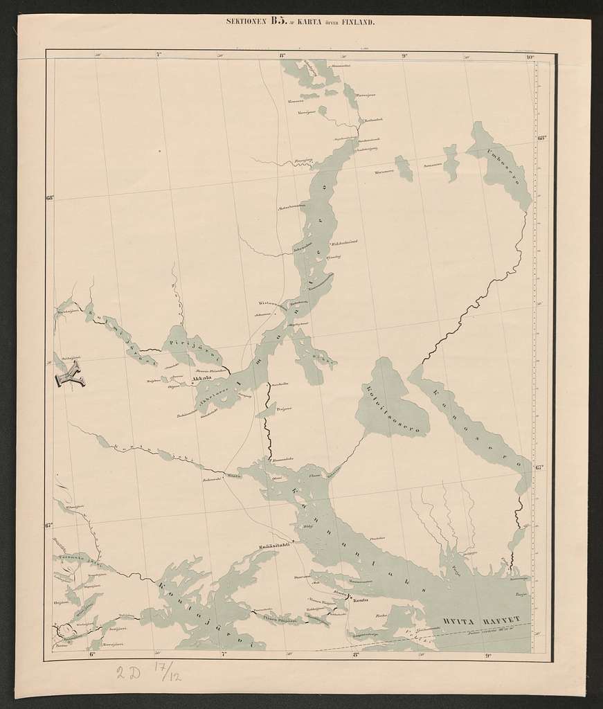 General map of the Grand Duchy of Finland 1863 Sheet B5 - PICRYL Public ...