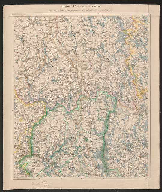 General map of the Grand Duchy of Finland 1863 Sheet E3 - PICRYL Public ...