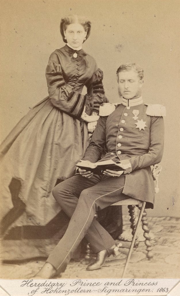 Empress Eugenie with Prince of Wales and Princess Royal - PICRYL