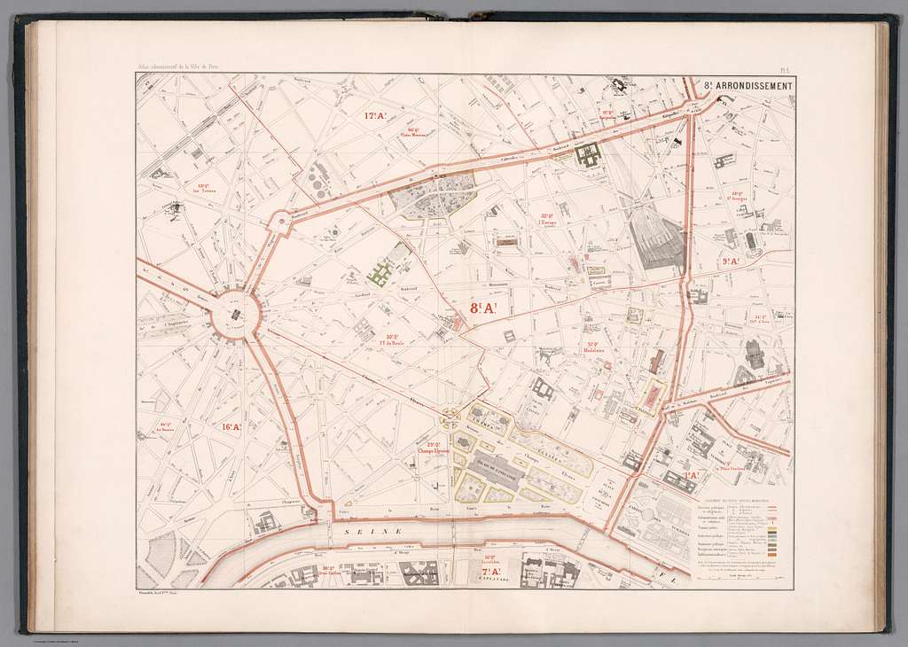 Atlas administratif des 20 arrondissements de la ville de Paris, 1868 ...