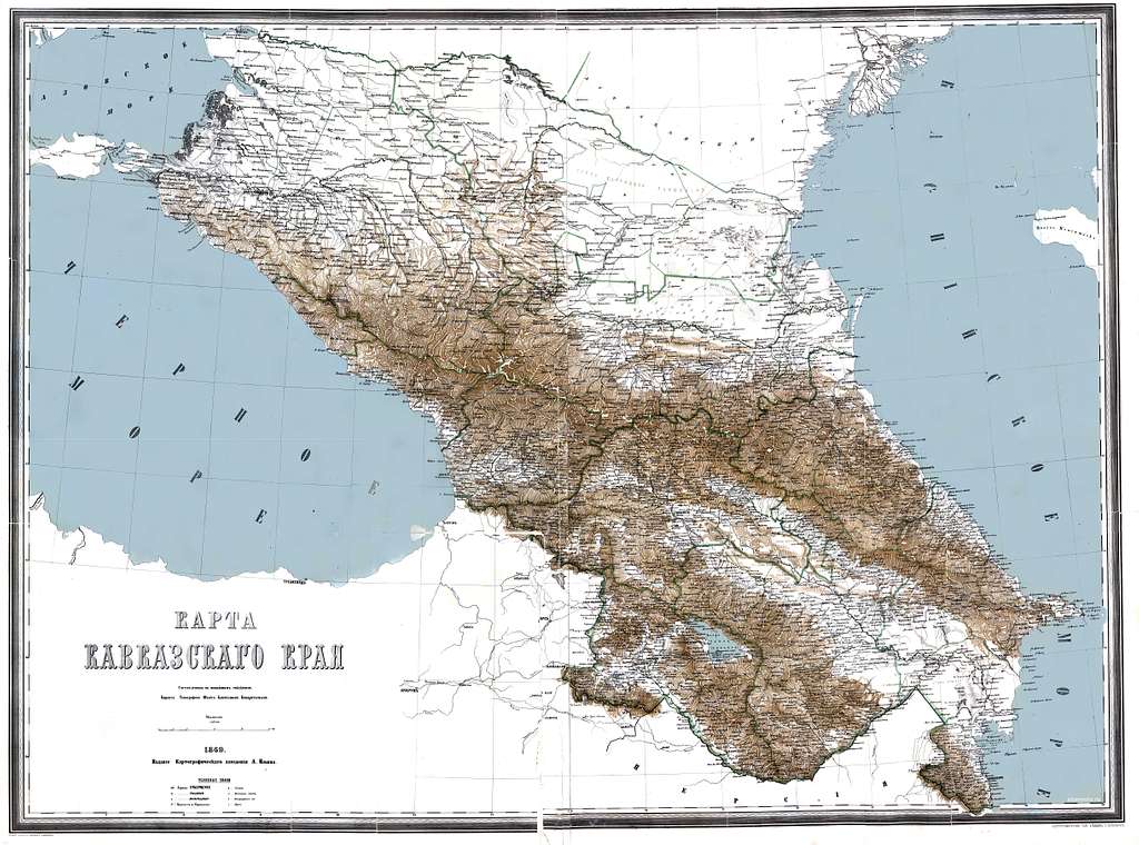 Карта кавказского края 1801 1813