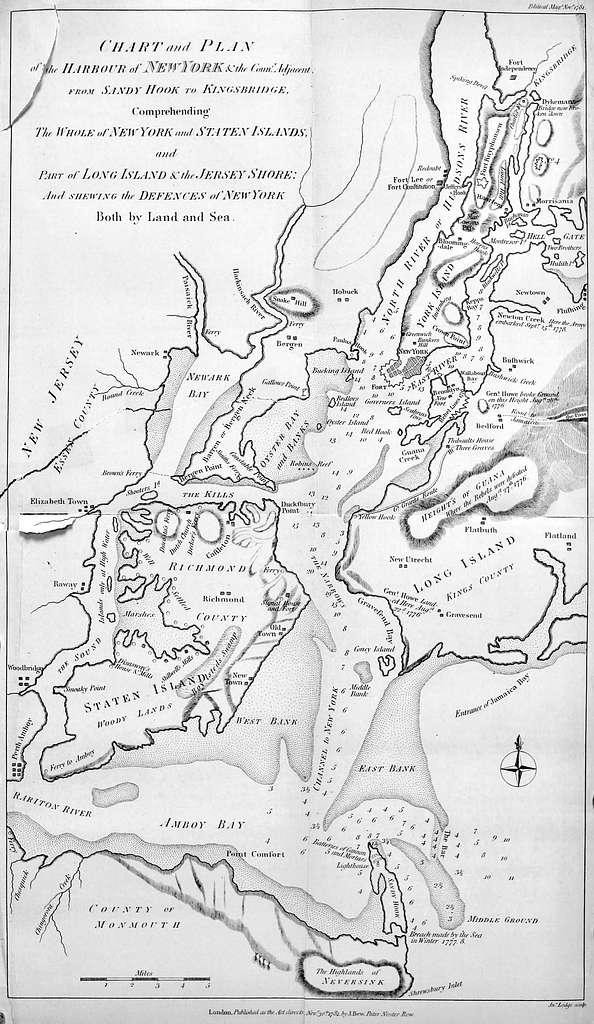 Chart of New York Harbour and its Defences 1781 - PICRYL - Public ...