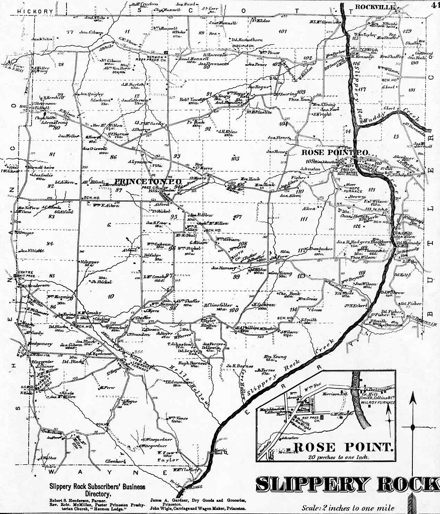 Map of Slippery Rock Township, 1872 - Public domain map - PICRYL ...