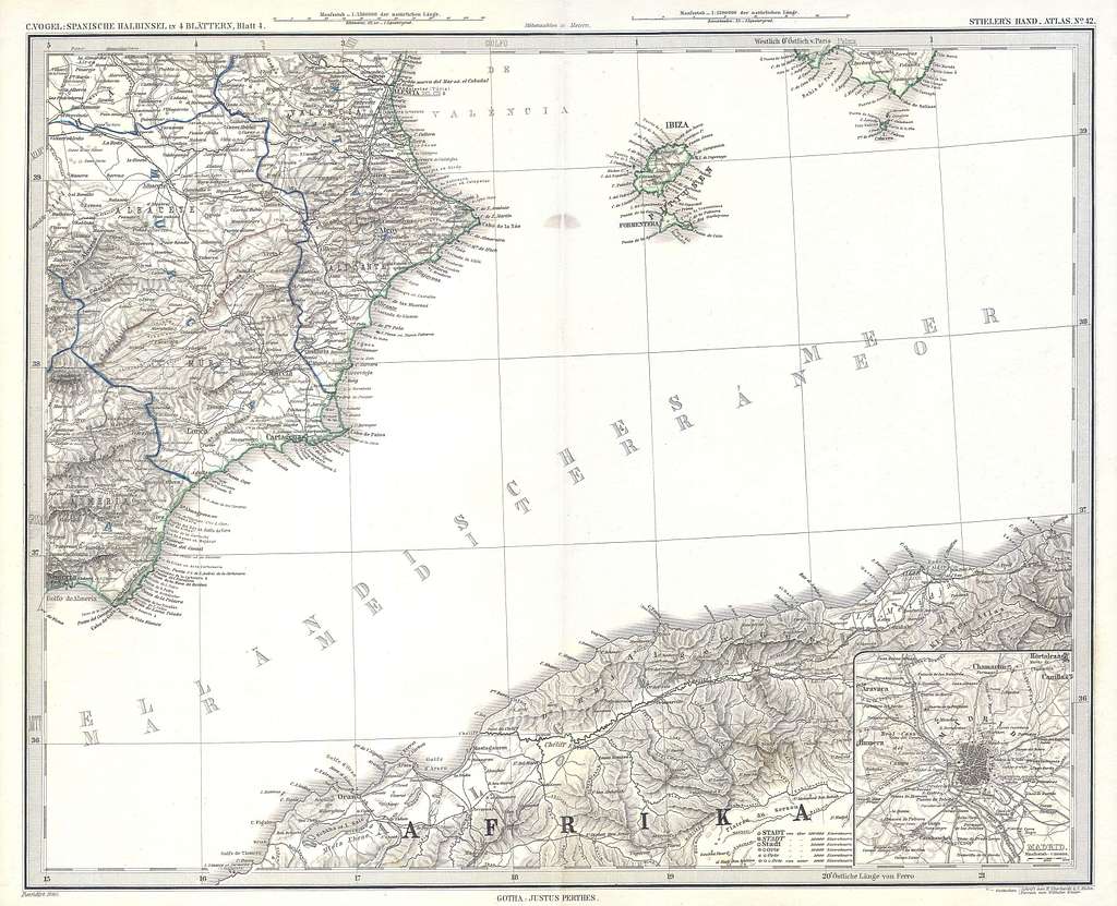 Old Map of Portugal 1929 Mapa de Portugal Portuguese map Vintage