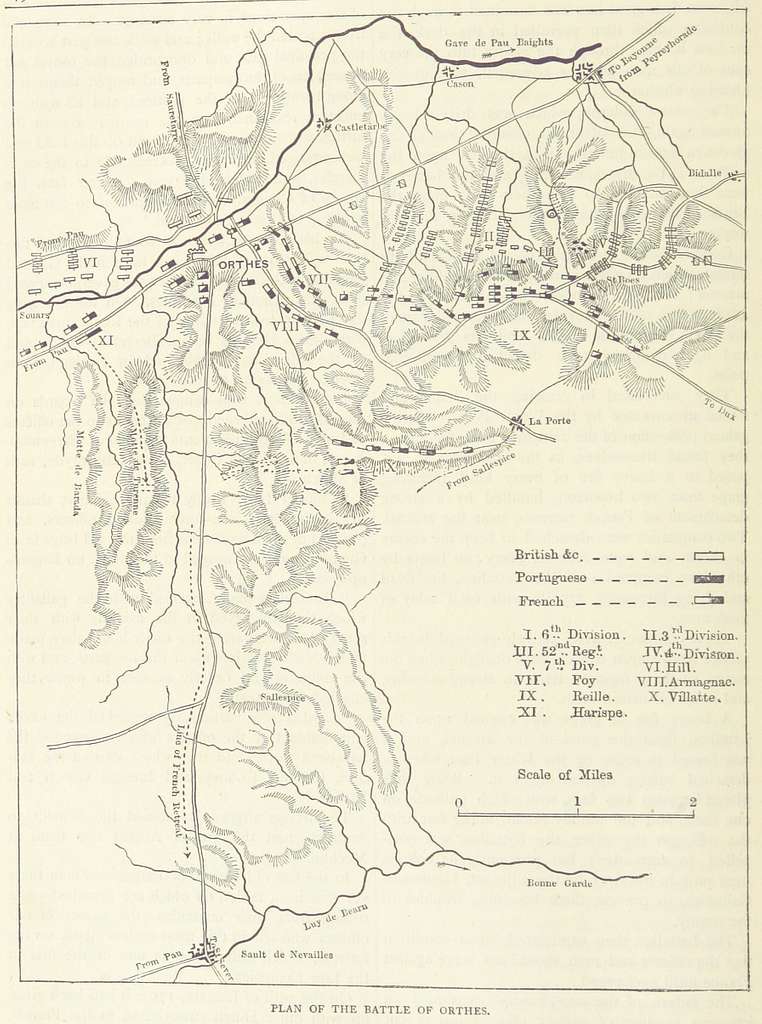 Battle of Orthez map - PICRYL Public Domain Search