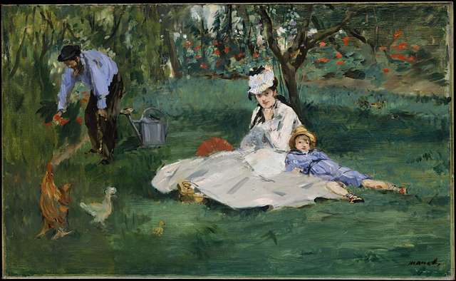 Édouard Manet --The Monet Family in Their Garden at Argenteuil - PICRYL ...